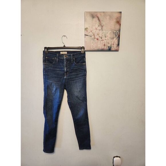 Madewell size 27 The 10 inch High Rise Skinny Jean Medium Wash Blue Jeans - Picture 1 of 6